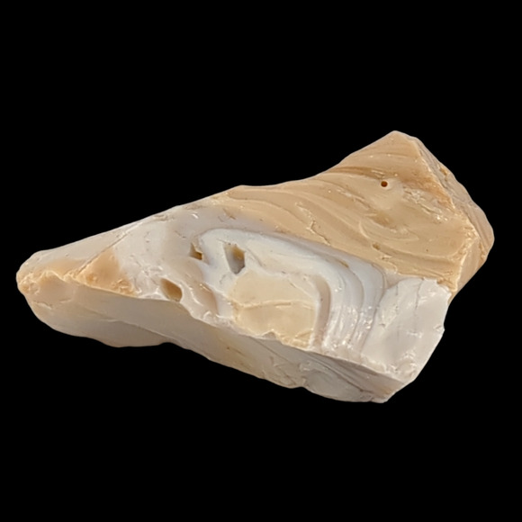 Carmel Coffee Cream Art Glass Cullet Multicolor Swirl Slag Glass #4M44 - Picture 5 of 6